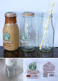 Take Labels Off Of Frappuccino Bottles