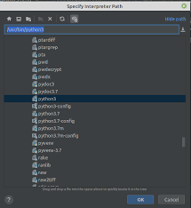 pycharm can t see python binaries even