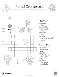 flower themed crossword puzzles