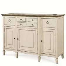 Distressed brown, vintage walnut or white. Farmhouse Rustic Wine Bottle Storage Equipped Sideboards Buffets Birch Lane