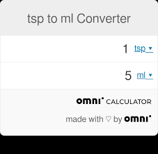 tsp to ml converter