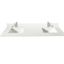 We test bathroom countertops differently than kitchen counters. Gef Bathroom Vanity Countertop 73 In Snow White Quartz 73ctsw Rona