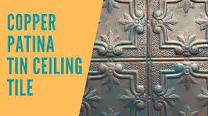 copper patina tin ceiling tile by