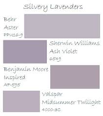 Silvery Lavenders Purple Paint Colors