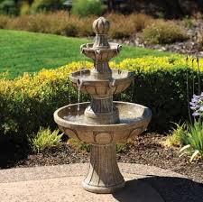 outdoor fountain materials stone