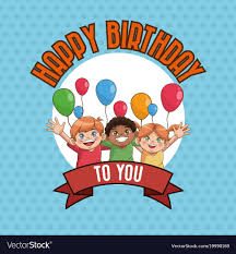 kid happy birthday card cartoon royalty