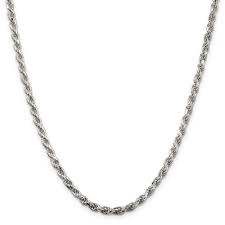 diamond cut rope chain necklace