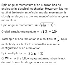 spin angular momentum of an electron