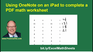 For many of the symbols below, the symbol is usually synonymous with the corresponding concept (ultimately an arbitrary Using Onenote On An Ipad To Complete A Pdf Math Worksheet Youtube