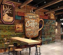 Check out our coffee wallpaper selection for the very best in unique or custom, handmade pieces from our wall décor shops. Customize Wall Mural Cafe Decor Cafe Interior Design Vintage Coffee Shops