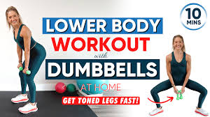 lower body workout with dumbbells at