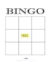 Blank Bingo Card Template Word Empty Templates Free