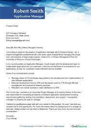 application manager cover letter