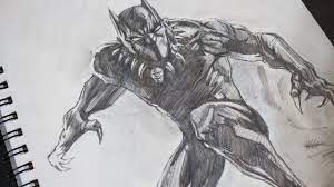 sketching black panther pencil marvel