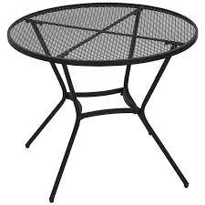 Outsunny 35 75 In W Round Outdoor Dining Table