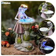 Chinatera Flower Fairy Statue Solar