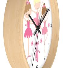 Wall Clock Nursery Pink Ballet