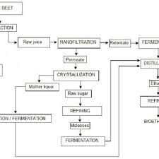 Flow Chart For Bioethanol Energy And Sugar Production From
