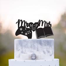 When it comes to these stylish dessert decorations, there's quite a lot to choose from. Gamer Wedding Book Lover Cake Topper Video Game Bookish Wedding Cake Topper Game Controller Literary Wedding Topper Book Nerd Topper Amazon Com Grocery Gourmet Food