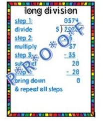 Long Division Anchor Charts Worksheets Teaching Resources
