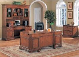 myco viscante executive desk in oak