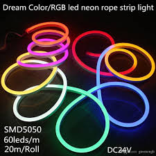 Rgb Flat Led Rope Light Dc24v Neon Strip Rope Light Led Rope Lights 60leds M 20m Roll Led Neon Light With Rgb Controller 2rolls Led Strip Led Light Strips From Greenough 261 99 Dhgate Com