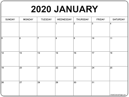 We have a lot of responsibilities to keep in mind. January 2020 Calendar Free Printable Monthly Calendars Free Printable Calendar Monthly Monthly Calendar Printable Calendar Printables