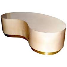 Parchment Kidney Shape Coffee Table