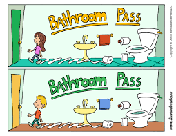 Bathroom Pass Template Tims Printables