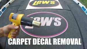 remove a carpet decal on a b boat