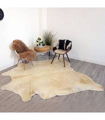 large off white brazilian cowhide rug