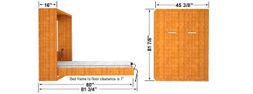 dimensions for easy diy wall bed