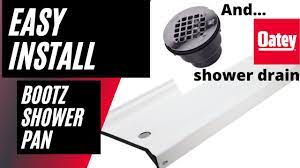 Install Bootz Shower Pan & Oatey Shower Drain - YouTube