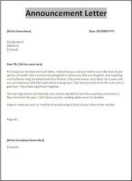 Announcement Letter Template Own Letter Templates Sample Resume