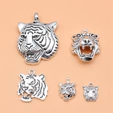 5pcs set tiger charms jewelry making