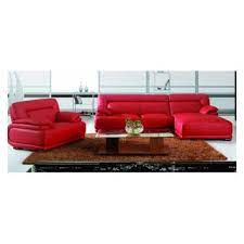 modern red leather sectional sofa with