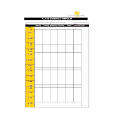 Schedule Spreadsheet Template