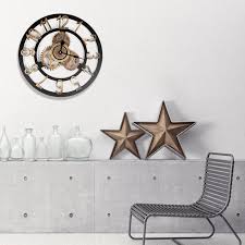 retro 3d wall clock industrial style