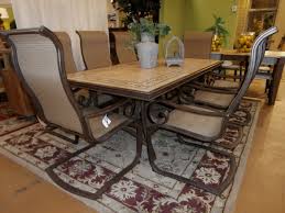 Outdoor Tile Top Table 8 Chairs At