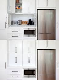 kitchen appliances in an appliance garage