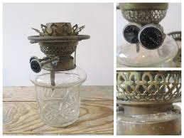 Victorian Cut Glass Oil Lamp And Burner