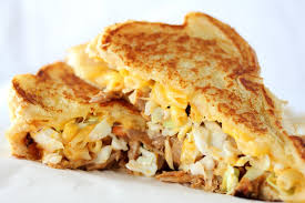 barbeque pork macaroni grilled cheese