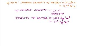 Solved The Dynamic Viscosity Of Water