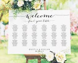 Welcome Wedding Seating Chart Template In Four Sizes 16x20