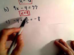 Solving Two Step Linear Equations
