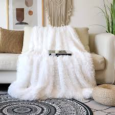 cozy sofa throw blanket white