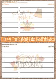 free printable thanksgiving recipe