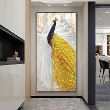 Framed Glass Wall Artabstract Golden