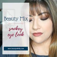 plum smokey eye look beauty with lily