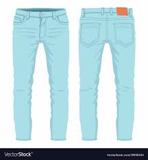 Mens Light Blue Jeans Royalty Free Vector Image